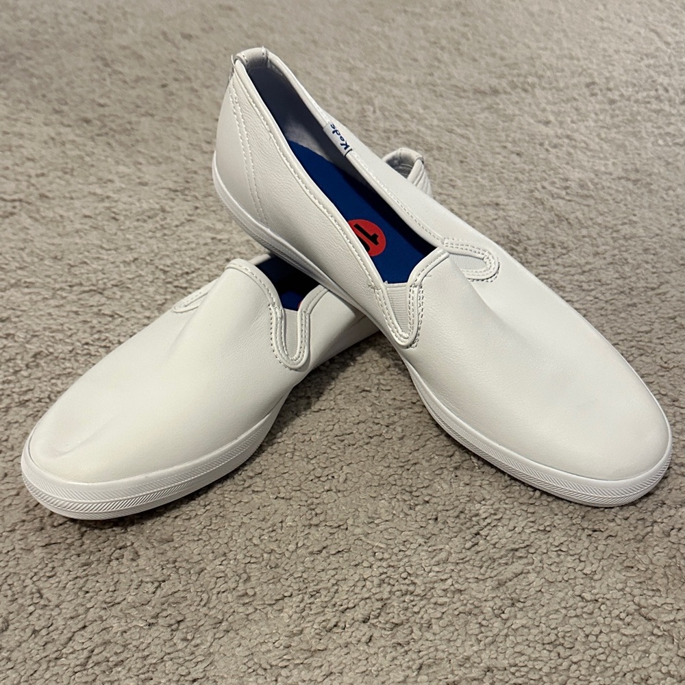 Keds White Womens Slip-On Loafers 10